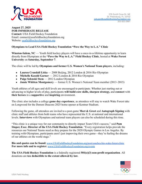 Pave the Way to L.A. - Wake Forest Clinic